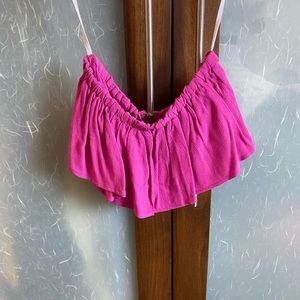 Crop top — strapless